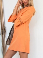 Orange Loose Mini Dress