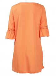 Orange Loose Mini Dress