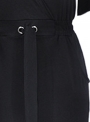 black-short-sleeve-waist-tie-design-slim-dress-with-pockets