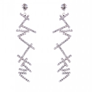 Romantic Novel Alloy Irregular Drop Earrings With Diamond