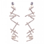 Romantic Novel Alloy Irregular Drop Earrings With Diamond