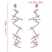 Romantic Novel Alloy Irregular Drop Earrings With Diamond