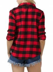 Red Plaid Button Down Shirt