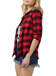 Red Plaid Button Down Shirt