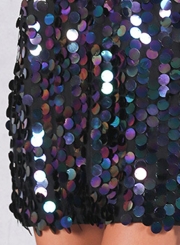 Sexy Sequin Dress V Neck Dresses Backless Mini Party Dress