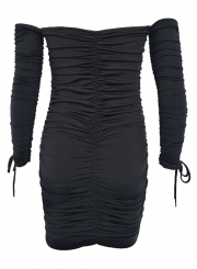 Black Sexy Off Shoulder Bodycon Dress