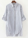 black-casual-striped-long-sleeve-turn-down-collar-high-low-button-down-shirt