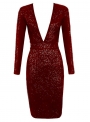 sexy-deep-v-neck-long-sleeve-sequin-solid-color-bodycon-cocktail-dress