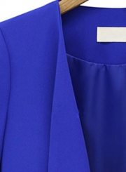 Women's Fashion Shawl Collar Long Sleeve Blazer with Zipper Decoration